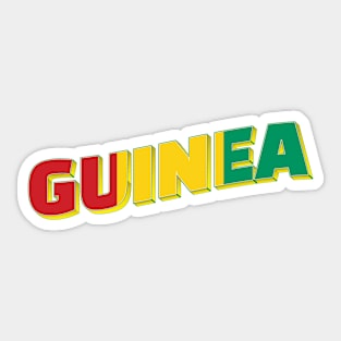 Guinea Vintage style retro souvenir Sticker